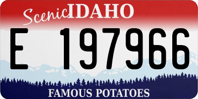 ID license plate E197966