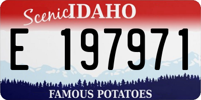 ID license plate E197971
