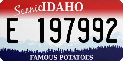 ID license plate E197992