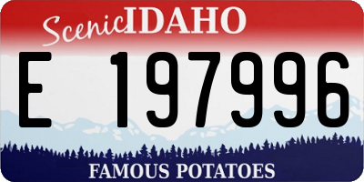 ID license plate E197996