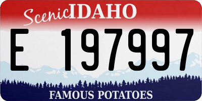 ID license plate E197997