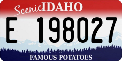 ID license plate E198027