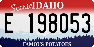 ID license plate E198053