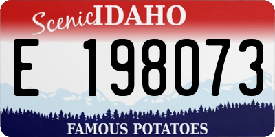 ID license plate E198073