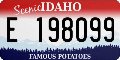ID license plate E198099