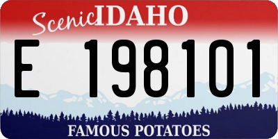 ID license plate E198101
