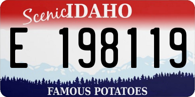 ID license plate E198119