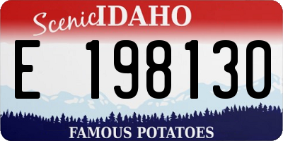 ID license plate E198130