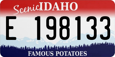ID license plate E198133