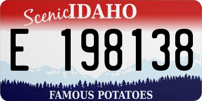 ID license plate E198138