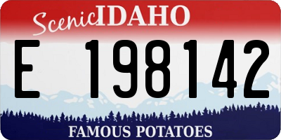 ID license plate E198142