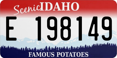 ID license plate E198149