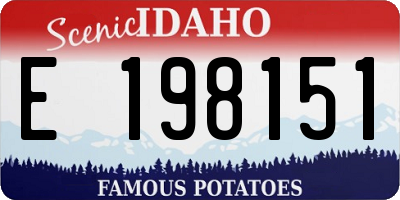 ID license plate E198151