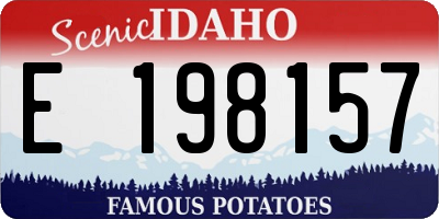 ID license plate E198157