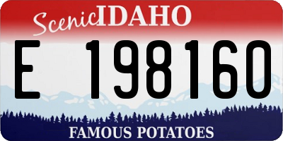 ID license plate E198160