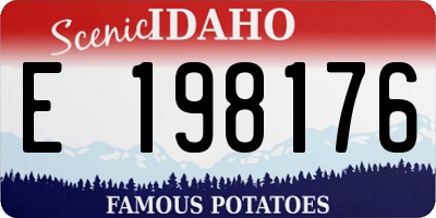 ID license plate E198176