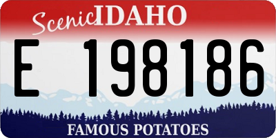 ID license plate E198186
