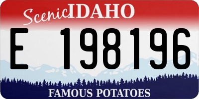 ID license plate E198196