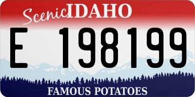 ID license plate E198199