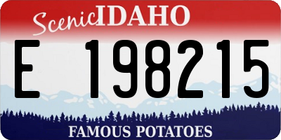 ID license plate E198215