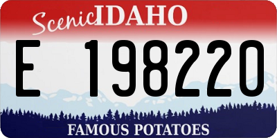 ID license plate E198220