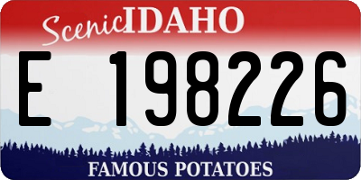 ID license plate E198226