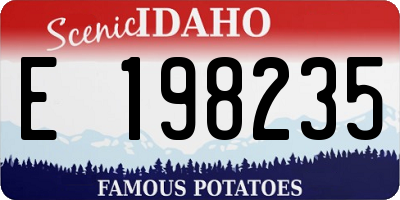 ID license plate E198235