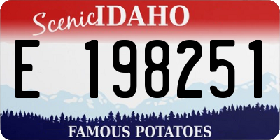 ID license plate E198251