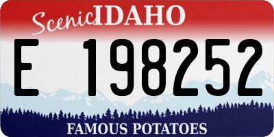ID license plate E198252