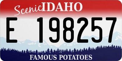 ID license plate E198257