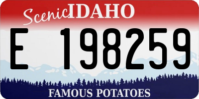ID license plate E198259