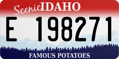 ID license plate E198271