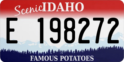 ID license plate E198272