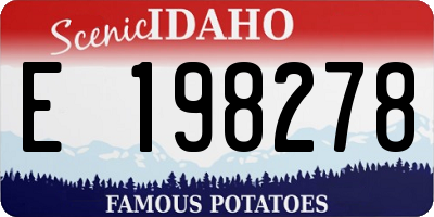 ID license plate E198278