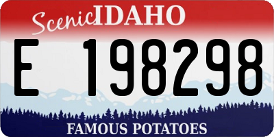 ID license plate E198298