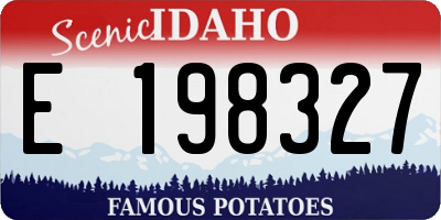 ID license plate E198327
