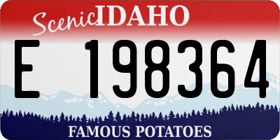 ID license plate E198364