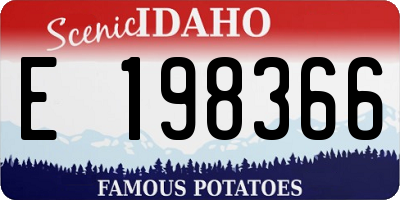 ID license plate E198366