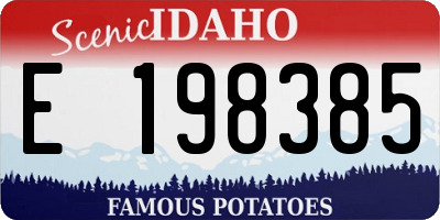 ID license plate E198385