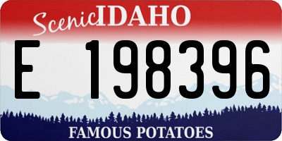 ID license plate E198396