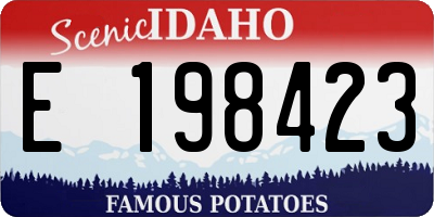 ID license plate E198423