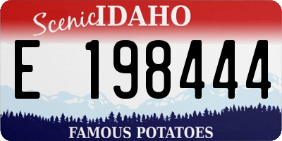 ID license plate E198444