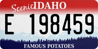 ID license plate E198459