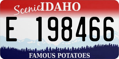 ID license plate E198466