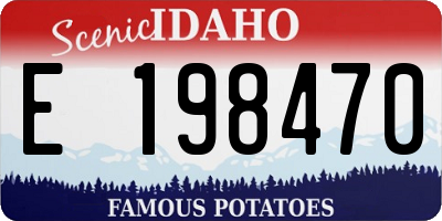 ID license plate E198470