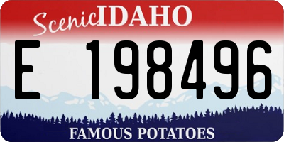 ID license plate E198496
