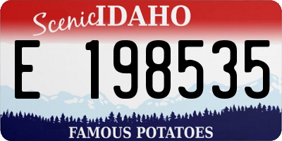 ID license plate E198535