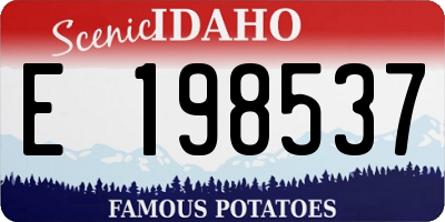 ID license plate E198537