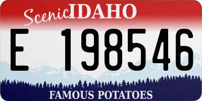 ID license plate E198546