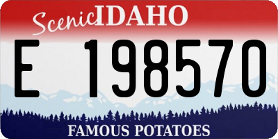 ID license plate E198570